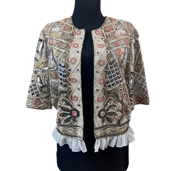 La Bellum Hillary Scott Embroidered Beaded Jacket XS - Picture 2 of 16